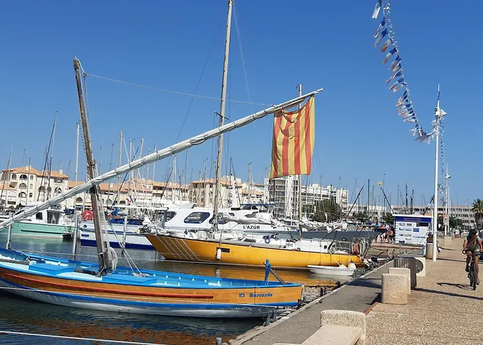 Villa T3 Climatisée à Port Leucate, 6 Pers, Proche Avec Parking Sécurisé - Fr-1-798-33 *